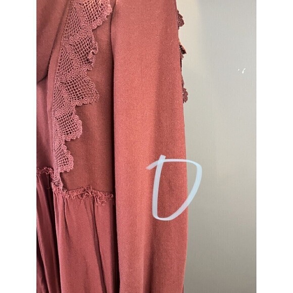 Gimmick By Buckle Womens Boho Mixed Media Lace Full Zip Long Length Hoodie M - Picture 8 of 8